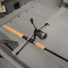 Shoreline Marine angled deck rod holder highlights clean, low-profile design for quick rod access