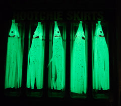 Shortbus Flashers Hootchie Skirt Glow pack image highlights vibrant colors and realistic movement