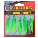 Shortbus Flashers hootchie skirt green lure enhancing salmon and bass strikes
