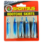 Shortbus Flashers hootchie skirt shows soft PVC body and bite resistance for saltwater fishing.