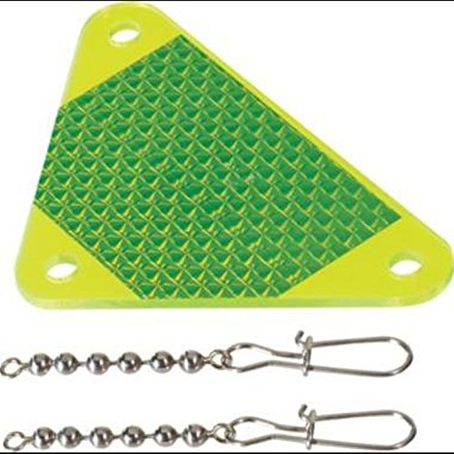 Shortbus Flashers Spreader with Green Blade Kelly in-line lead dropper reduces line twist.