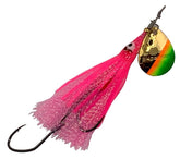 Shortbus Flashers squid skirt tinsel spinner UV gold Mexican Hat attracts predatory fish with high flash