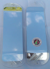 Shortbus Flashers mirror chrome, front view, boosts long-range lure attraction