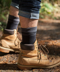 Showers Pass Crosspoint Wool Crew Socks cushioned toe box enhances comfort during activity