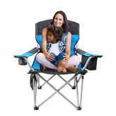 SHSYCER oversized chair front view shows wide seat for comfort on rough ground