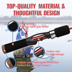 Shudarocast ice fishing reel with aluminum body for cold-weather durability
