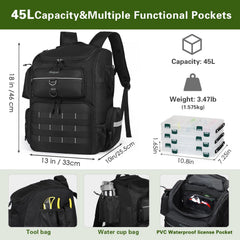 Opened main compartment with foldable padded divider