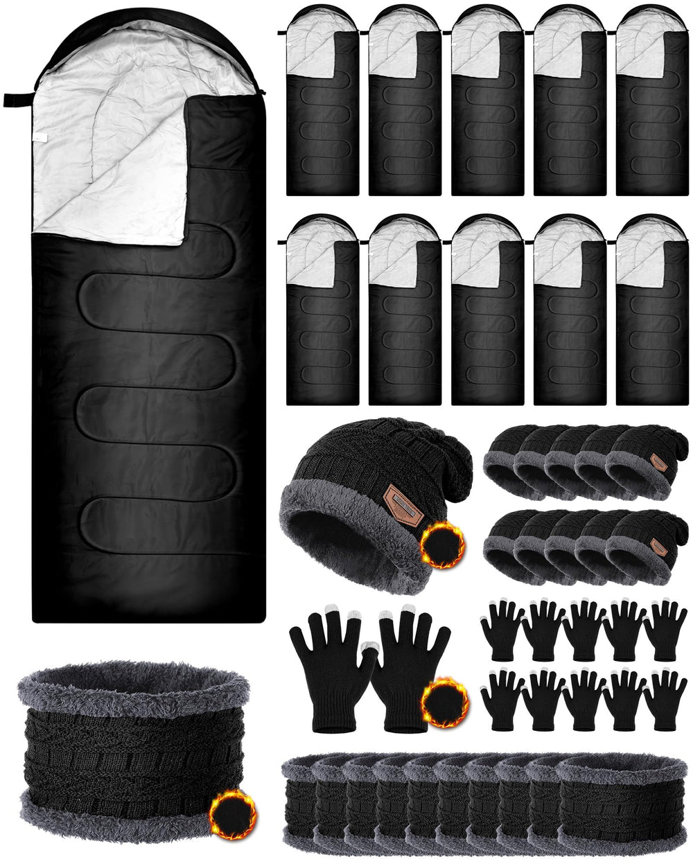 Shyyween bulk sleeping bags for adults in outdoor use offer full-body warmth for cold nights.