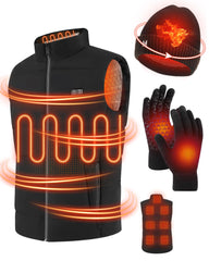 Shyyween heated vest front view showcasing nine-zone warmth for outdoor work