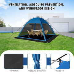 Siebwin screen tent UV-resistant top delivers durable sun protection for daytime use.