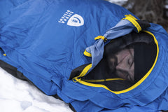 Sierra Designs Backcountry Bivy peak-height with guyline for extra headroom