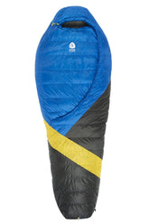 Sierra Designs Cloud 35F sleeping bag front view, ultralight for backpacking.