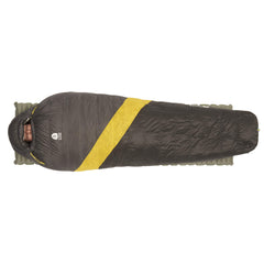 Sierra Designs Nitro sleeping bag stuffed in stuff sack for compact carry
