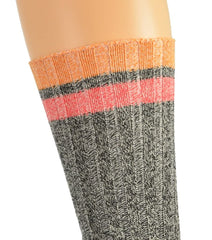 Sierra Socks mid-weight crew on foot with boot-ready fit for all-day comfort