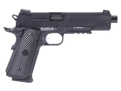 Sig Sauer 1911 TACOPS airgun magazine close-up highlights 17 BB capacity for practice.