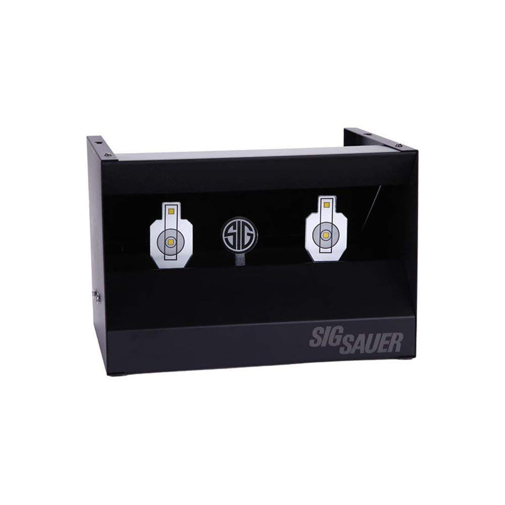 Sig Sauer Dual Shooting Gallery left target with durable all-metal frame for consistent practice.