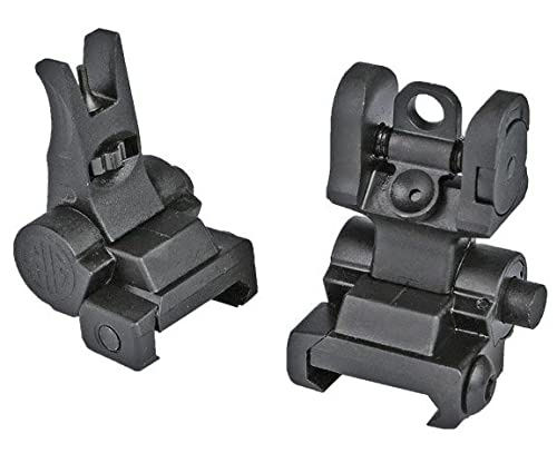Sig Sauer Iron Sight Set flip-up on M1913 rail enables rapid target acquisition.
