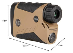 Sig Sauer KILO8K-ABS digital display close-up showing target data in sunlight.