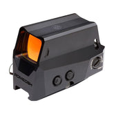Sig Sauer ROMEO8H red dot sight with side battery access for quick replacement.
