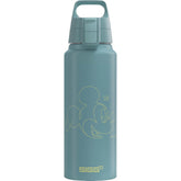 Sigg Pathfinder Mickey Lines bottle front view highlights durable aluminum construction for daily hydration.