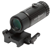 Sightmark T-3 magnifier front view showing compact, snag-free profile for quick targeting.
