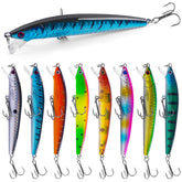 SILANON suspending jerkbait lure front view with 3D eyes