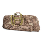 Silfrae compound bow case camo brown open shows roomy interior for bows