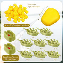 50 fake corn lures included in the kit