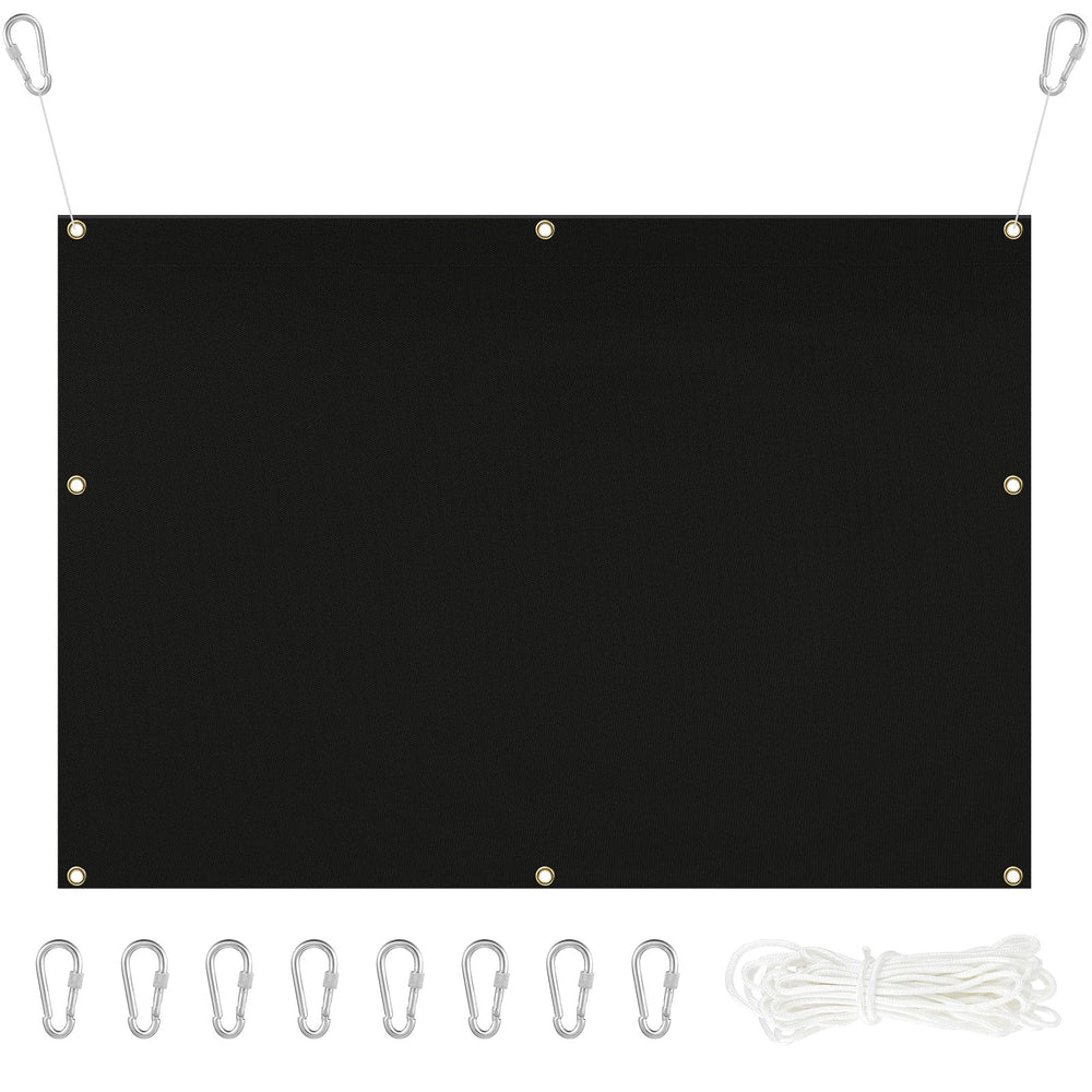 Silipull archery backstop front view shows 5x10 ft coverage for safe backyard practice