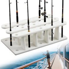 Silipull winter rod holder front view shows organized storage for boats and garages.