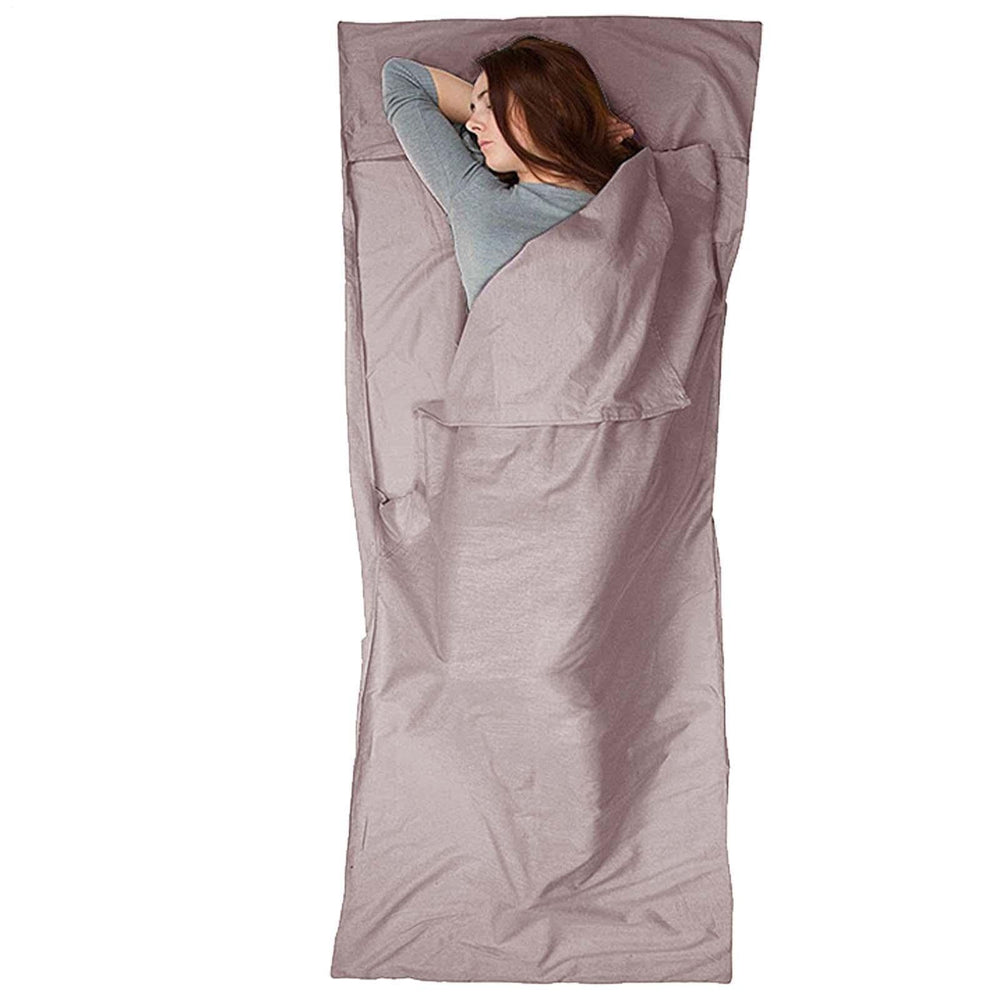 Silk Sleepings Bag Liner close-up shows ultra-soft silk for comfortable nights