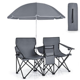 SILKYDRY double camping chair with canopy provides adjustable shade for sunny outdoor moments.