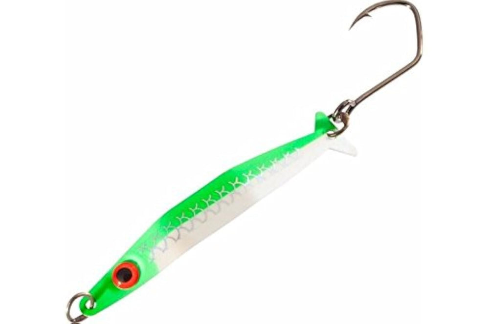 Silver Horde Coho Killer Glow UV Green Edge eye highlights lifelike detail for enticing strikes.