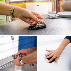 Silwy nano gel pads provide secure adhesion on metal surfaces for steady cup placement.
