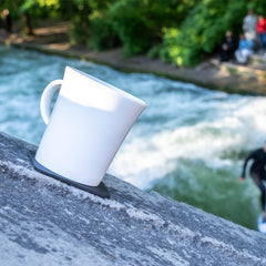 silwy non-slip coasters securing a cup on a sealed surface