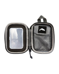 Simms Fish Whistle 2.0 inside dock shows removable container for secure accessory storage.