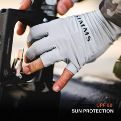 Simms SolarFlex UPF 50+ sun protection for long days on the water.