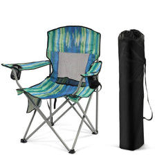 Simple Deluxe foldable camping chair with sturdy steel frame for durable outdoor seating.