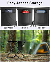 Simple Deluxe camping stool rated for 300 lbs of weight capacity.