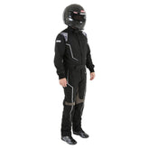 SIMPSON Helix Youth Suit front view in black and gray for durable everyday wear