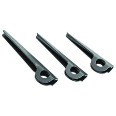 Singing Rock Steel Piton V 8CM placed in a rock crack for aid climbing