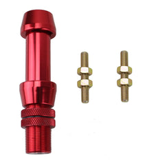 Close-up of mounting hole and bolts for reel seat holder