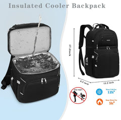 SINVICKO cooler backpack side pockets hold umbrellas or water bottles for quick access.