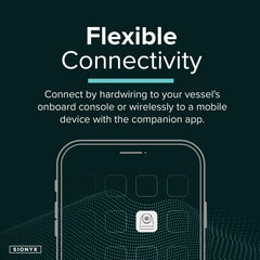 SiOnyx Nightwave flexible connectivity streams to MFDs and the mobile app.