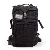 Sirius Survival Bug Out Bag 50L front view shows rugged build and large capacity.