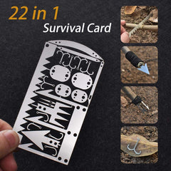 Sirius Survival credit-card edge visible and built for rugged daily use