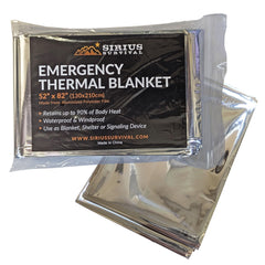 Sirius Survival emergency blanket reflecting heat to keep you warm outdoors