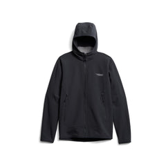 SITKA Alpha Fleece Hooded Jacket highlights StormFleece four-way stretch for mobility.