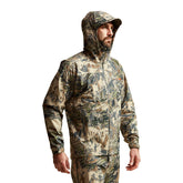 SITKA Dew Point jacket front view in Open Country provides lightweight waterproof protection.