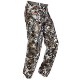 SITKA Downpour Pant Optifade Elevated II in forest stance showing stealth and weather protection.